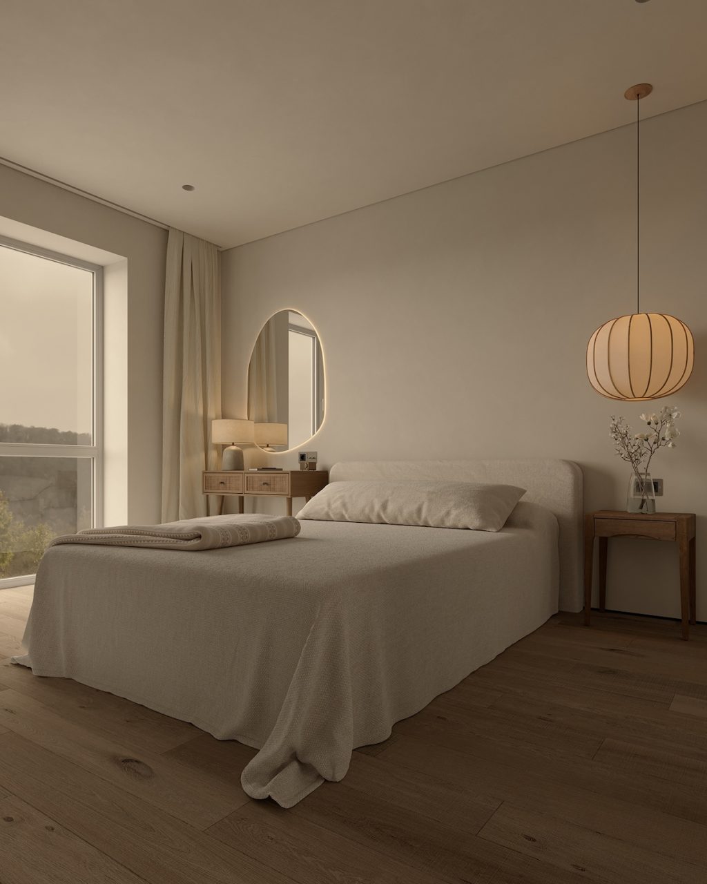 white Minimalist Luxury Bedroom