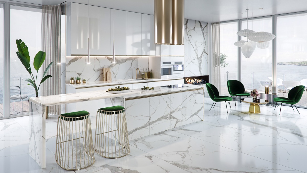 Luxury White Kitchen 