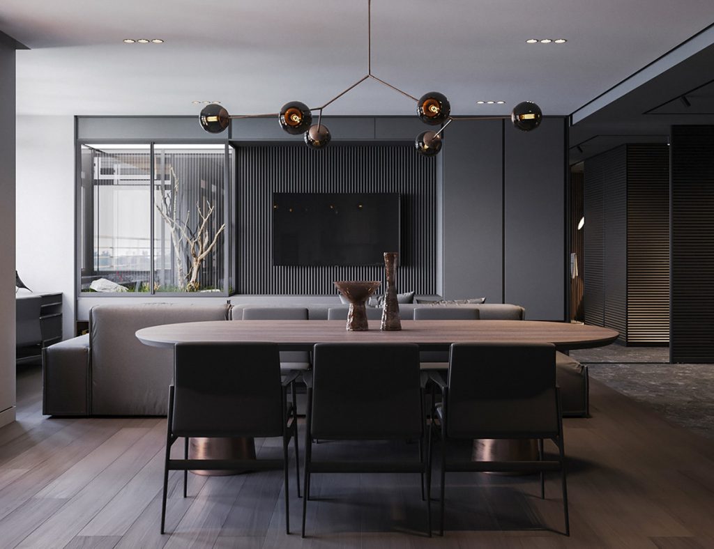 Elliptical dining table | Interior Design Ideas