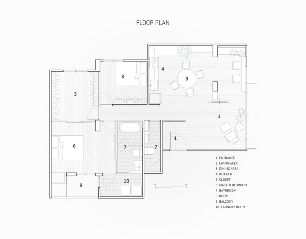 2 Bed Floor Plan 