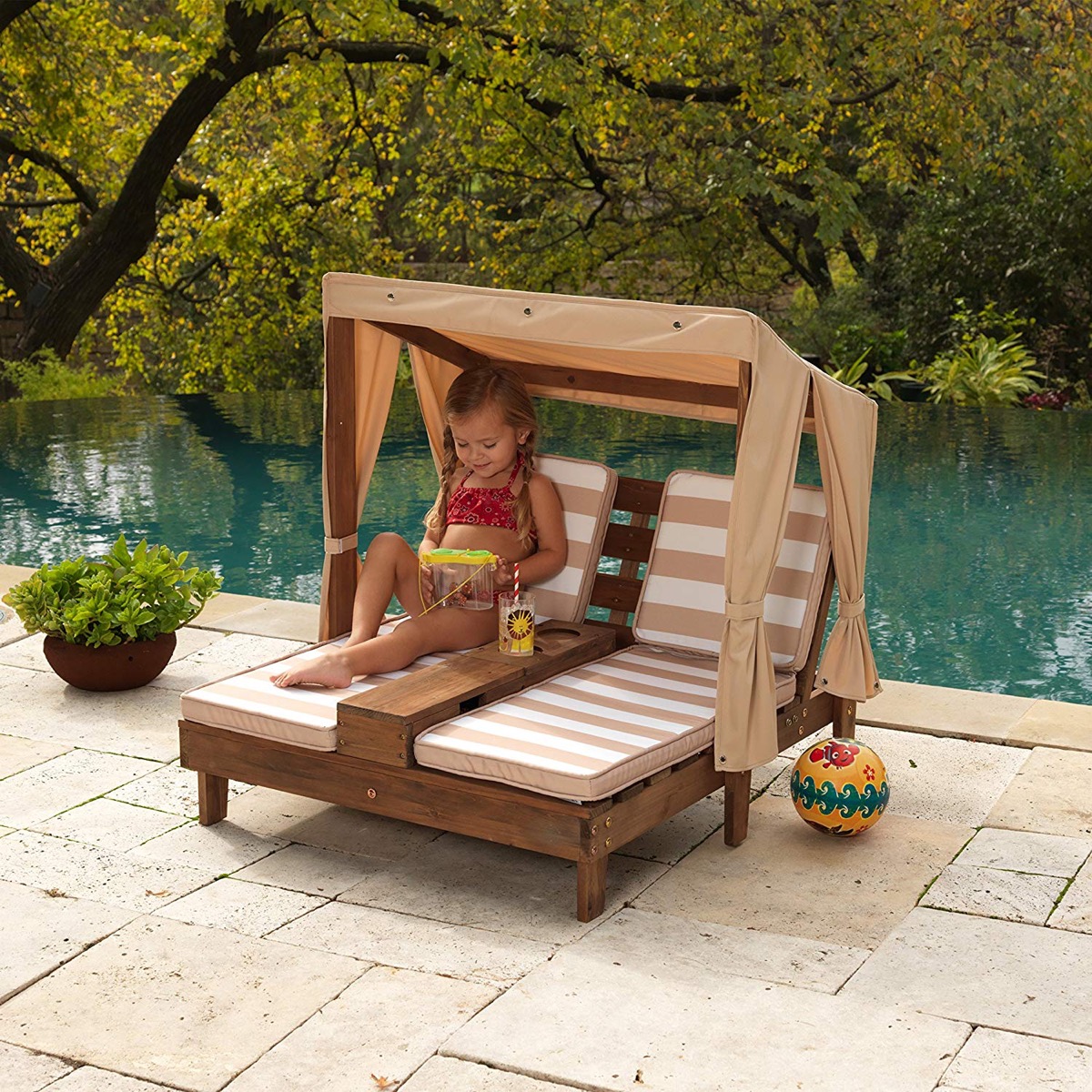 Kids miniature double chaise lounger