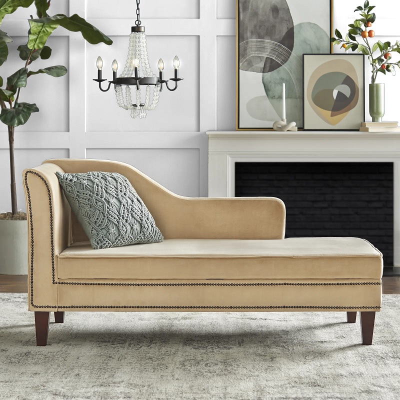 Beige chaise lounge