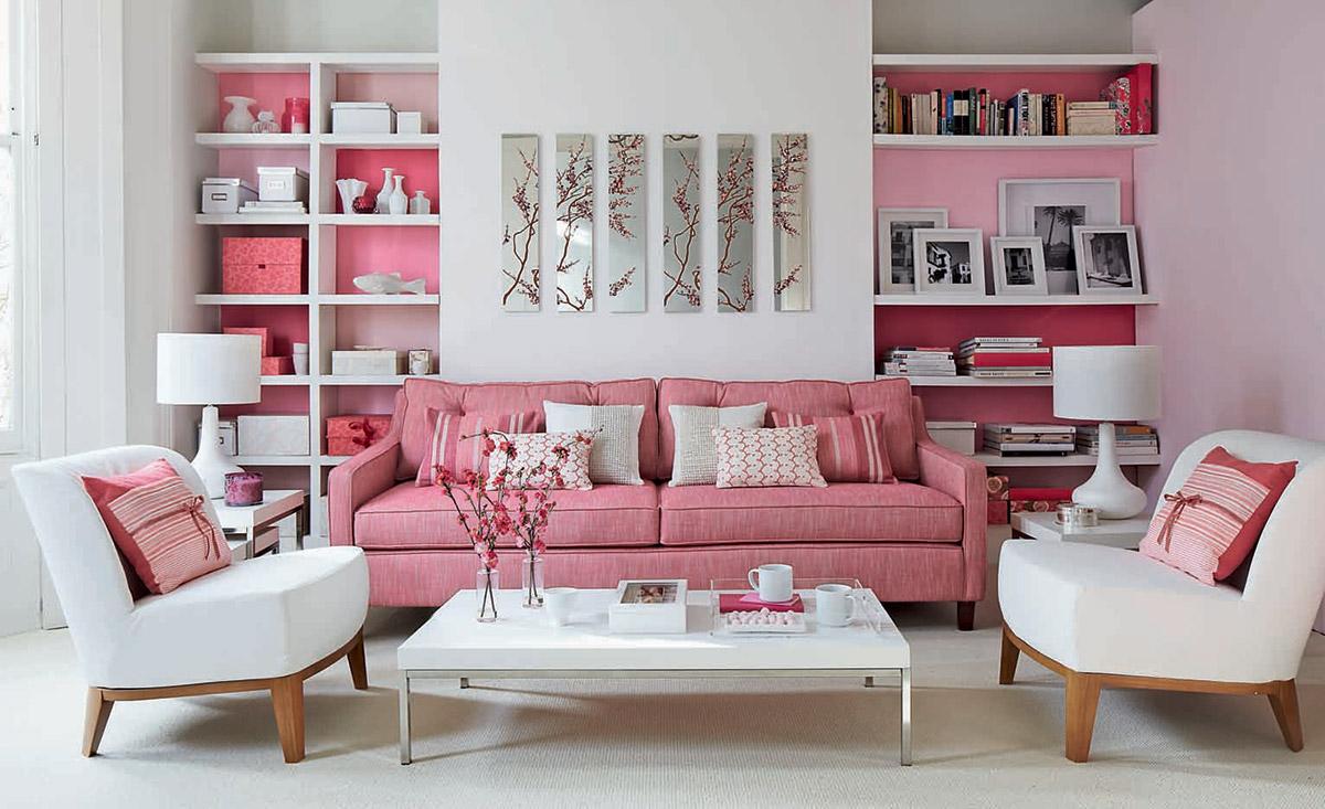 25 Lovely Pink Living Room Decor Ideas - Shelterness