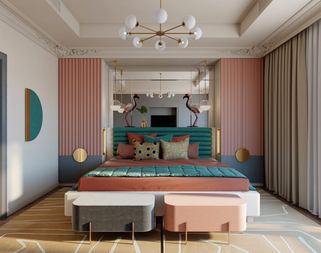 teal and pink bedroom ideas | Interior Design IdeasInterior Design Ideas.