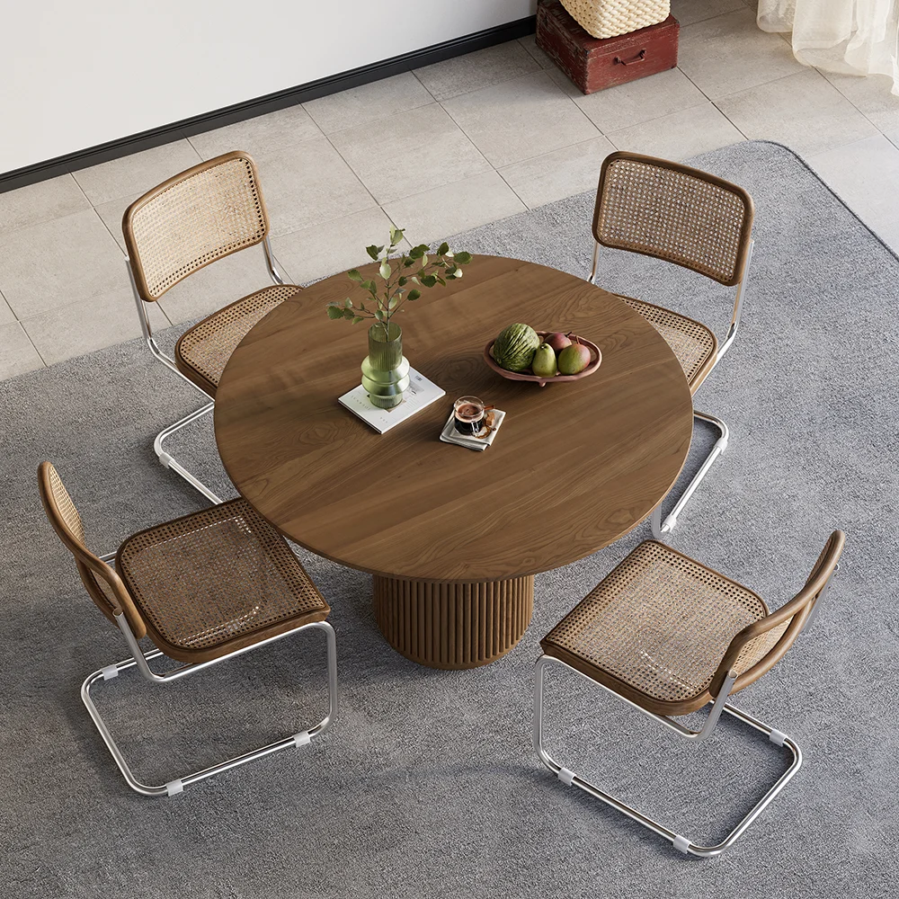 Compact round dinning table