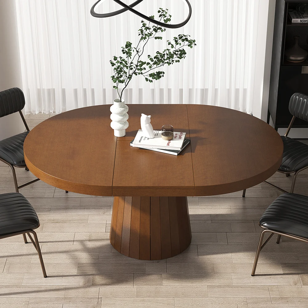 Japandi round dining table