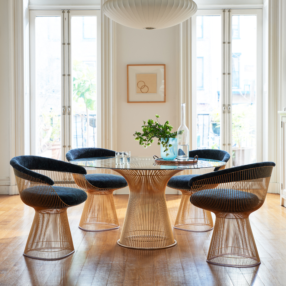 Platner Chairs And Table Mid Century Modern Dining Room Sets 