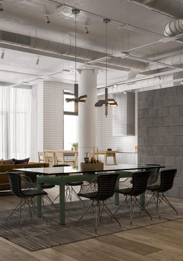 green dining table | Interior Design Ideas