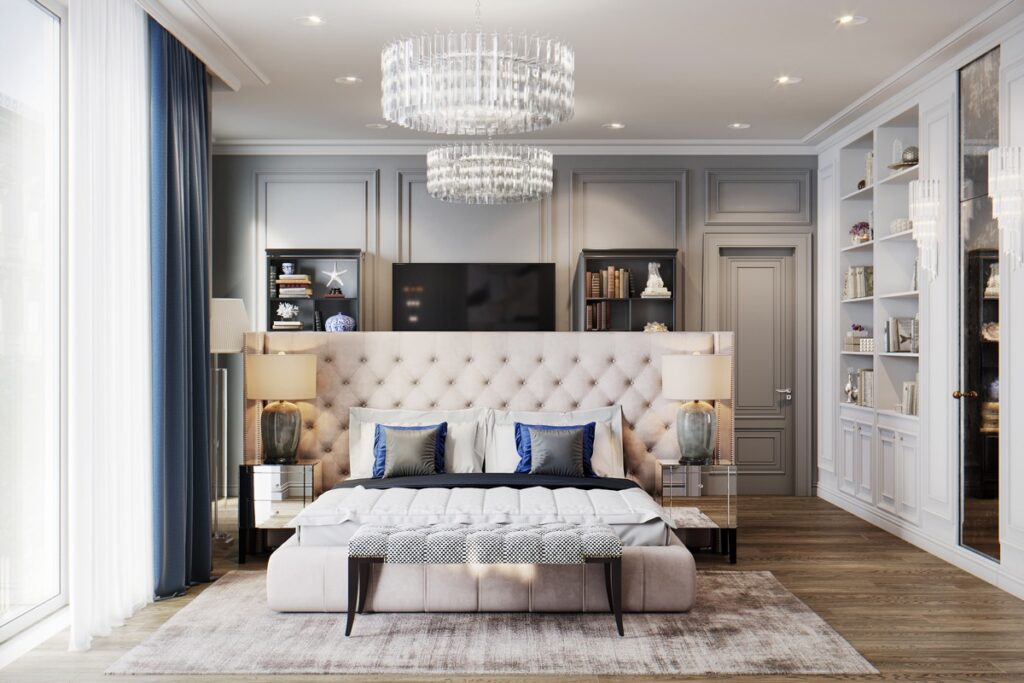 tips for transitional style bedroom design in a large room | Interior ...