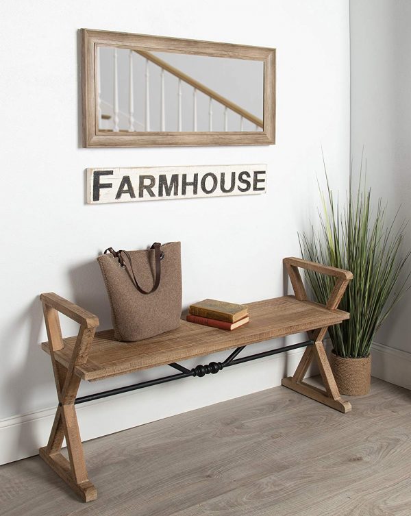 https://www.home-designing.com/wp-content/uploads/2019/10/Farmhouse-Style-Entryway-Bench-With-Black-Metal-Accent-Weathered-Wood-Finish-Rustic-600x753.jpg
