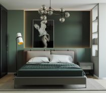 dark sage green bedroom walls