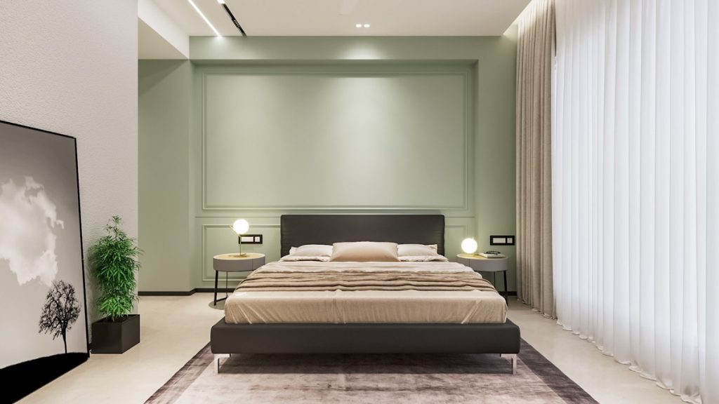 sage green bedroom design