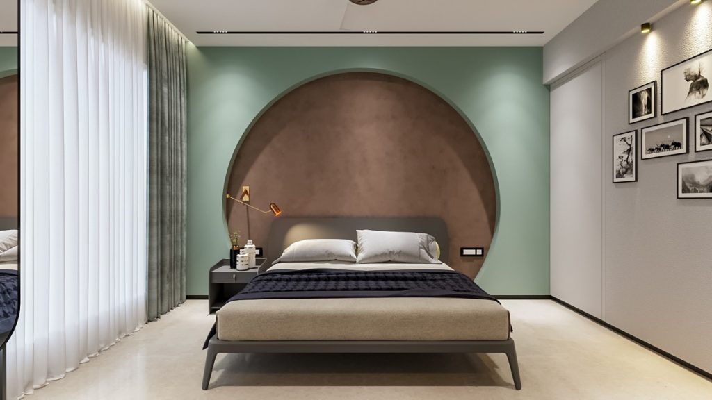 brown and sage green bedroom ideas