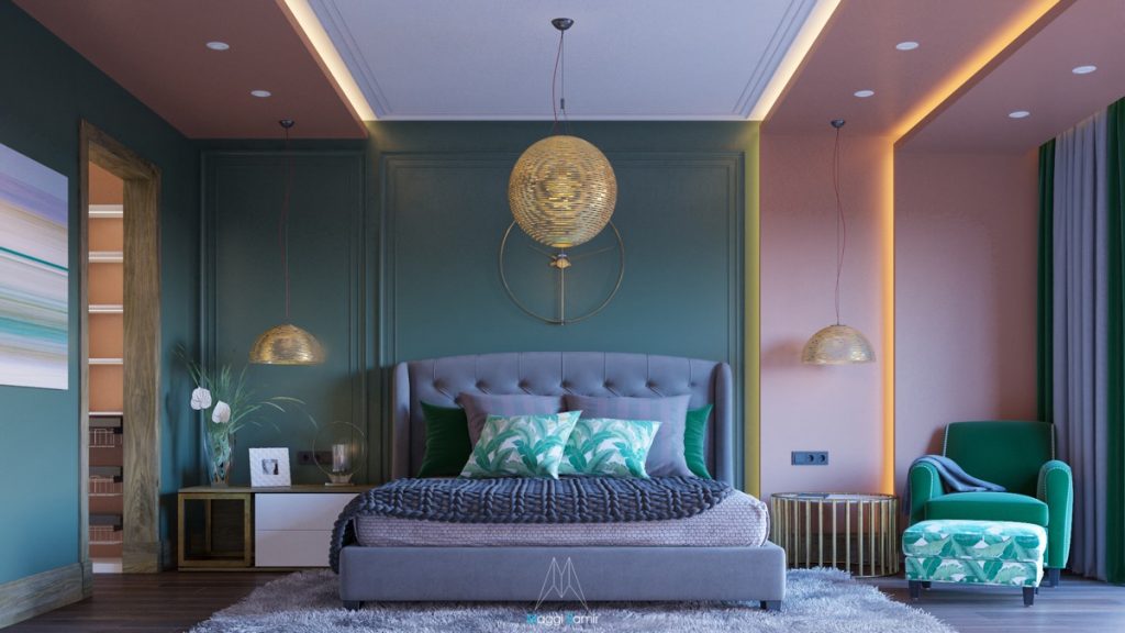 pink and sage green bedroom ideas