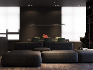 Dark Grey Modern Decor As An Atmospheric Base For Colour