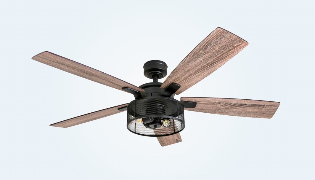 Industrial ceiling fan with light