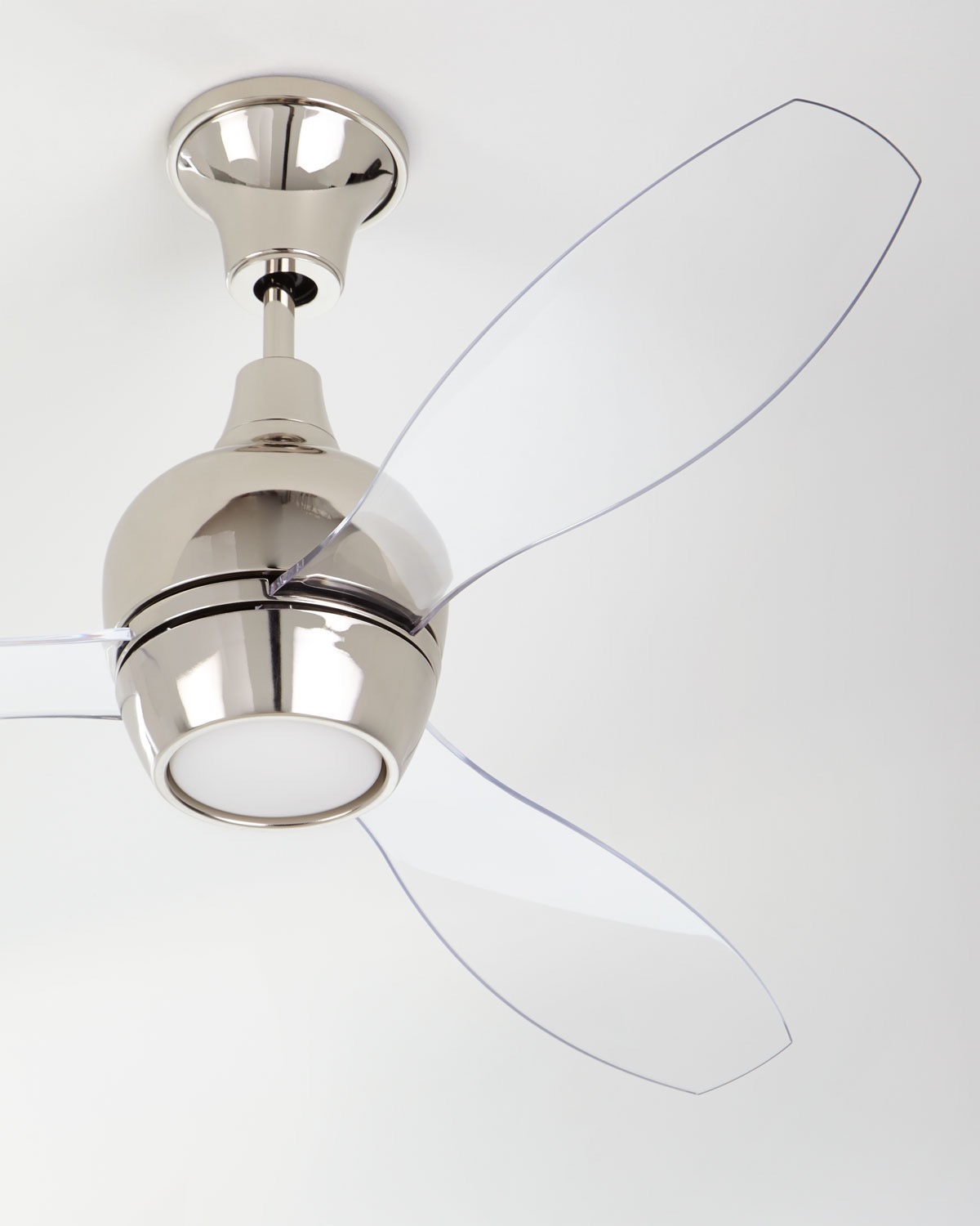 Modern ceiling fan with transparent blades