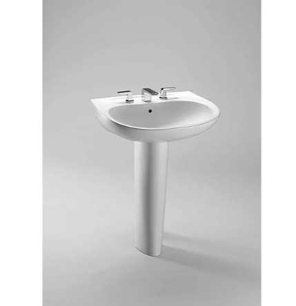 traditional white pedestal sink