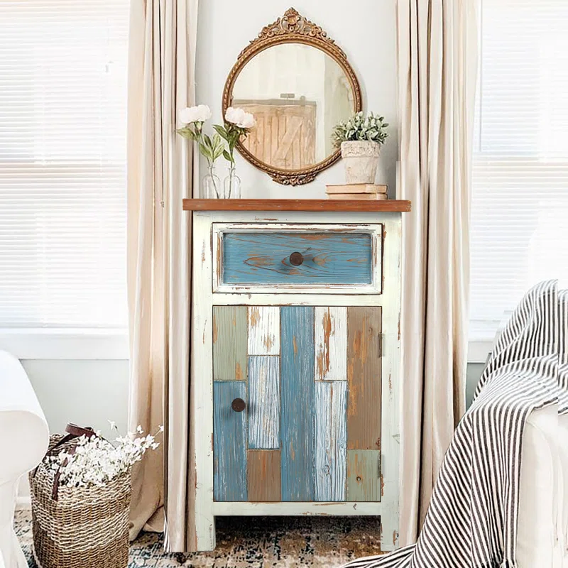 Rustic farmhouse bedside table