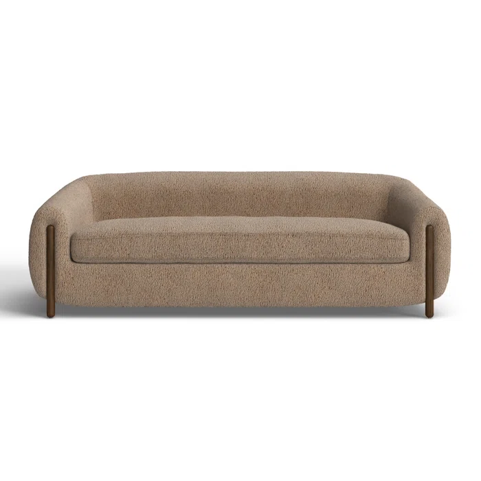 Sheepskin curved sofa