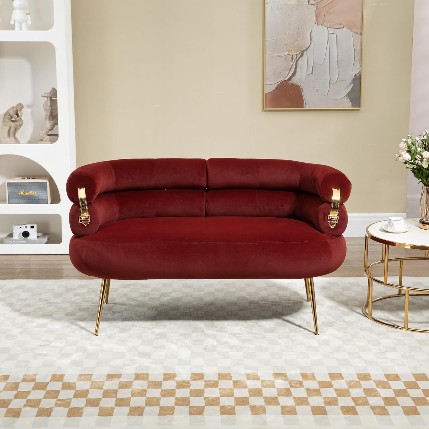 Ultra modern red curved sofa