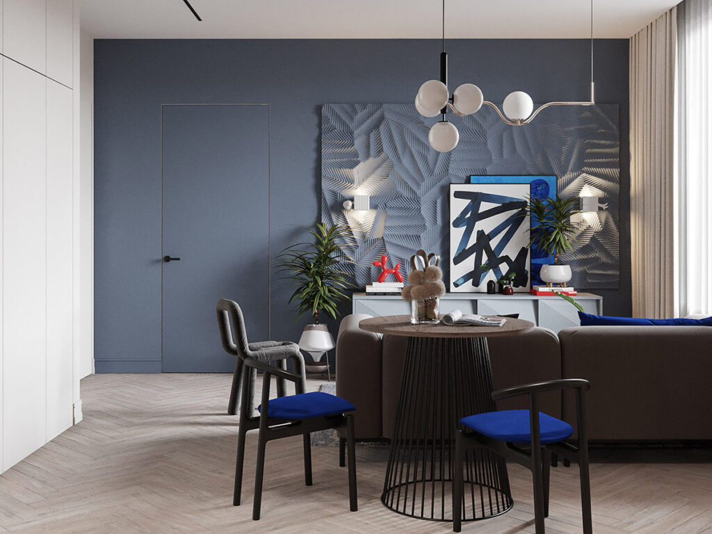 blue dining chairs | Interior Design Ideas