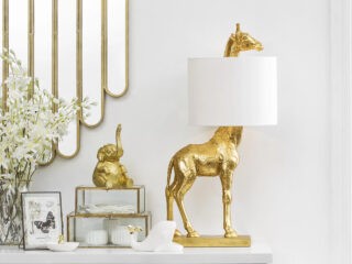 Product Of The Week: A Cute Golden Giraffe Lamp