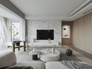 Serenely Stylish White And Wood Interiors