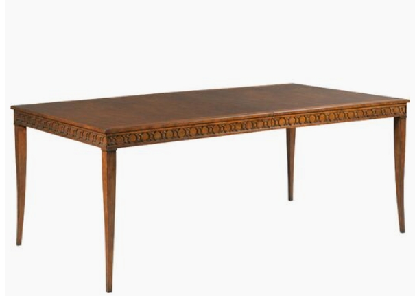 118” wide mid century modern dining table