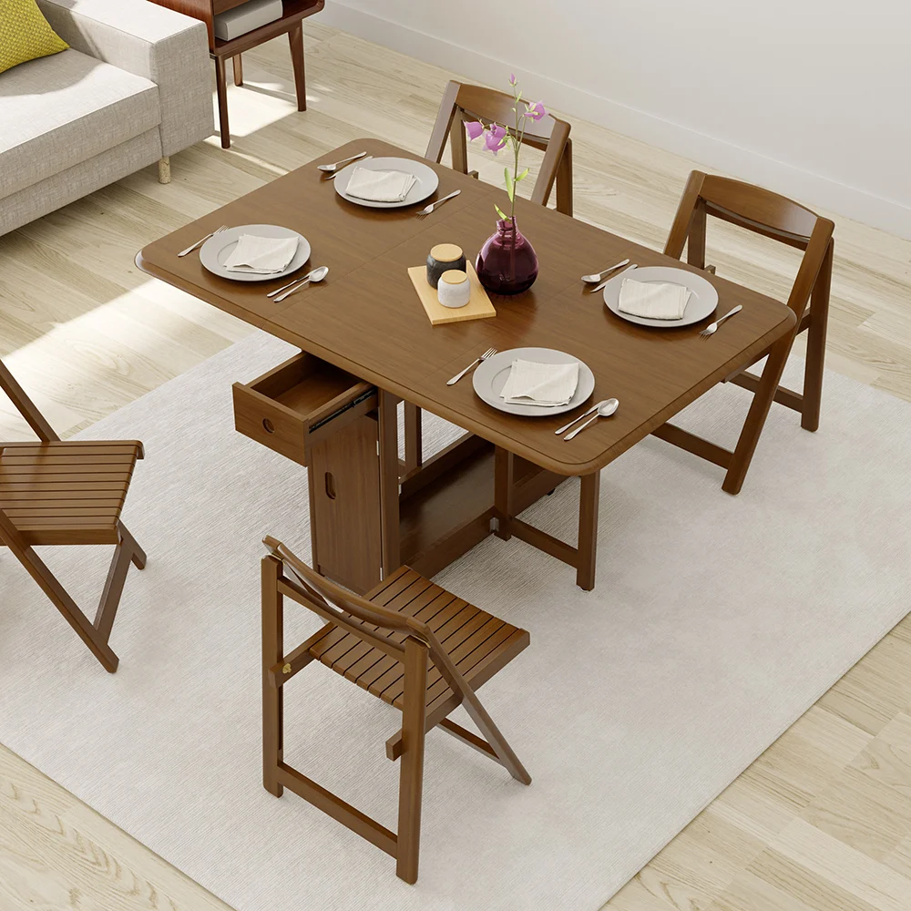 Multifunctional mid century modern dining table