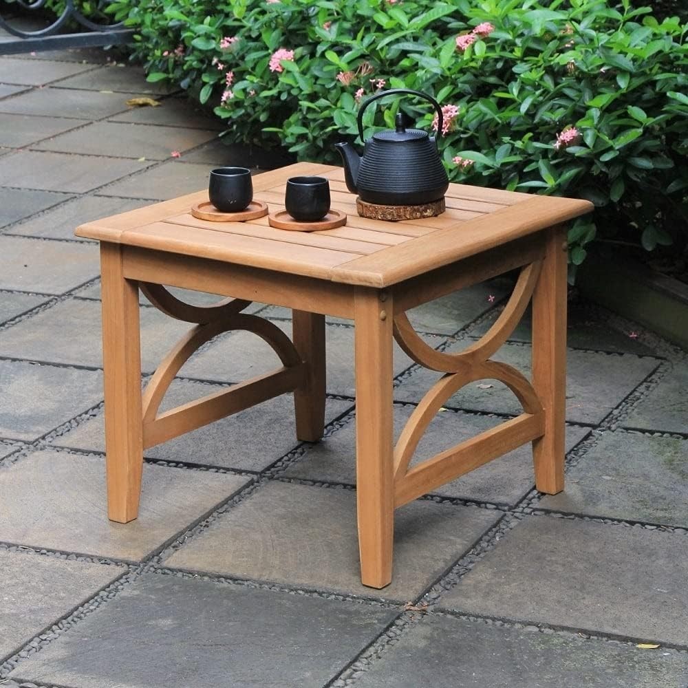 Square outdoor teak table