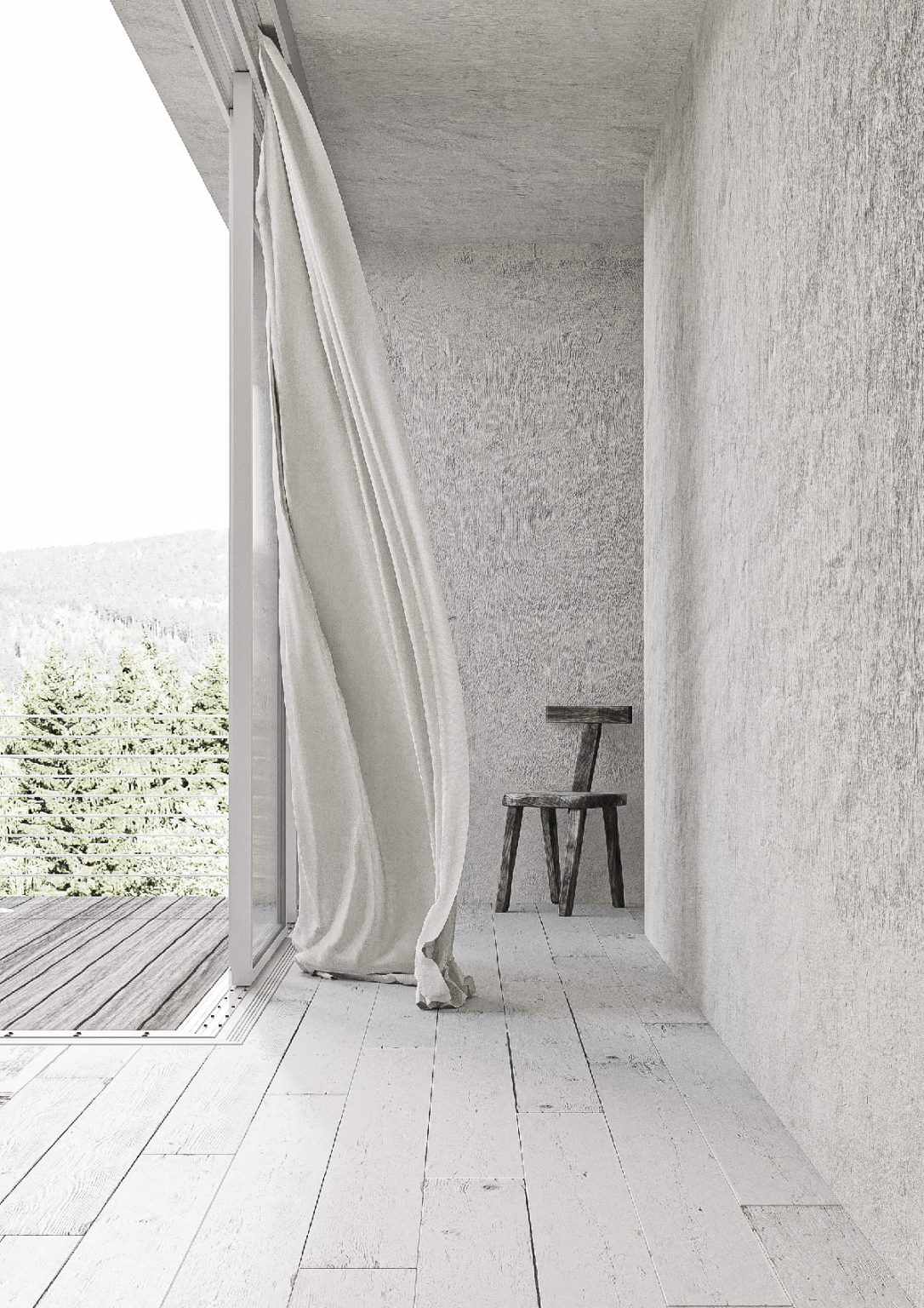 linen drapes | Interior Design Ideas