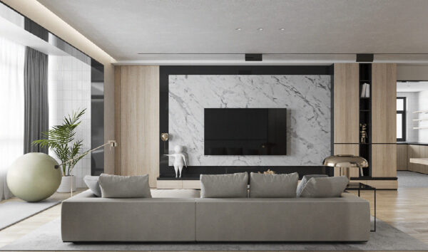 marble TV wall | Interior Design IdeasInterior Design Ideas.