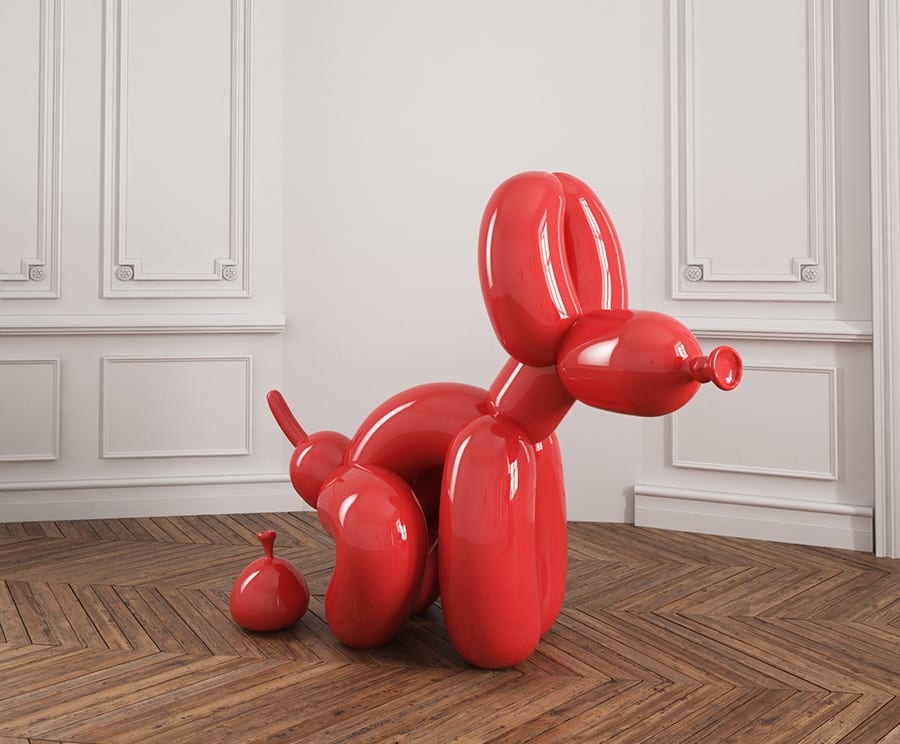 Grande palloncino Cane Scultura di Jeff Koons, Resin Craft Statues Balloon  Dogs Sculptures Office, Colorful Balloon Dog Ornaments Office Home Modern  Decor