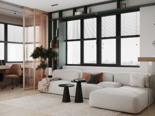 1 Bed Apartments With Earthy Brown & Green Accent Decor