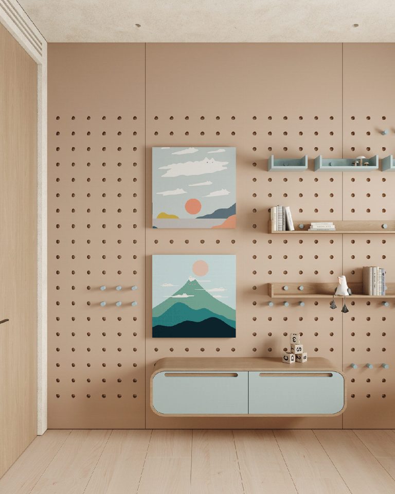 Pegboard Wall Interior Design Ideas