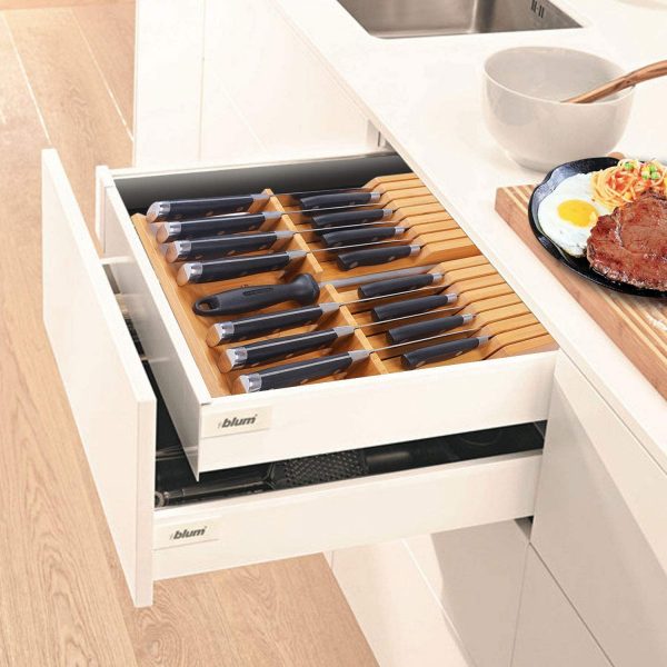 Fiskars wooden drawer knife block