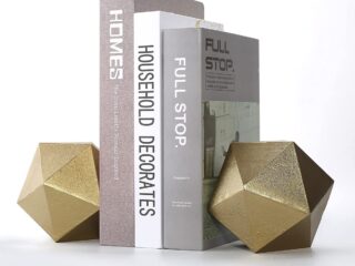 Product Of The Week: Gold Geometric Bookends