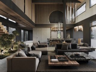 Zen Inspired Home Interior With Strong Stone Accents