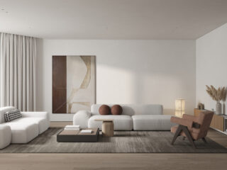 Restful Interior With Brown Accents & Whispers Of Grey (With Floor Plan)