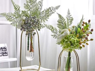 Product Of The Week: Flower Vases With A Gold Geometric Frame