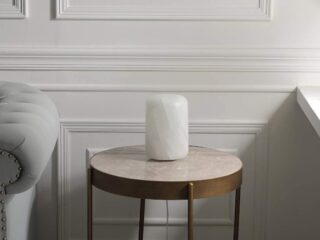 Product Of The Week: Stone Table Lamp Carved from Natural Calcite