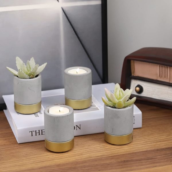 Wehous 3 Sets Large Silicone Plant Molds, Container Coaster Resin Concrete Mold, Cylinder Cube Hexagon Silicone Mold for Candle Vessel Succulent Planter