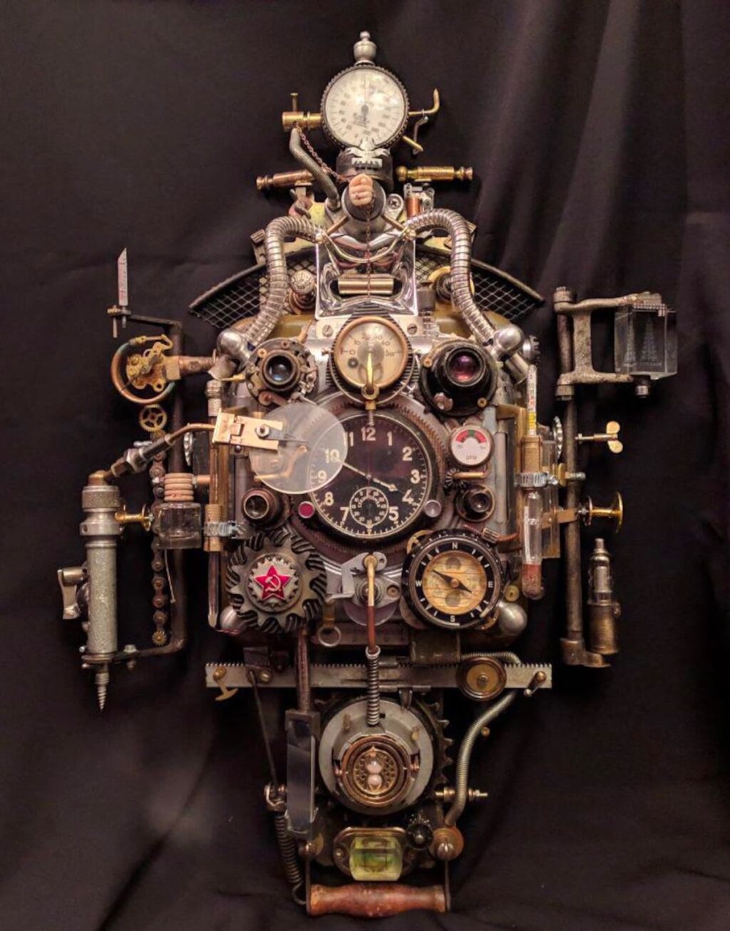 handmade steampunk wall clock | Interior Design Ideas