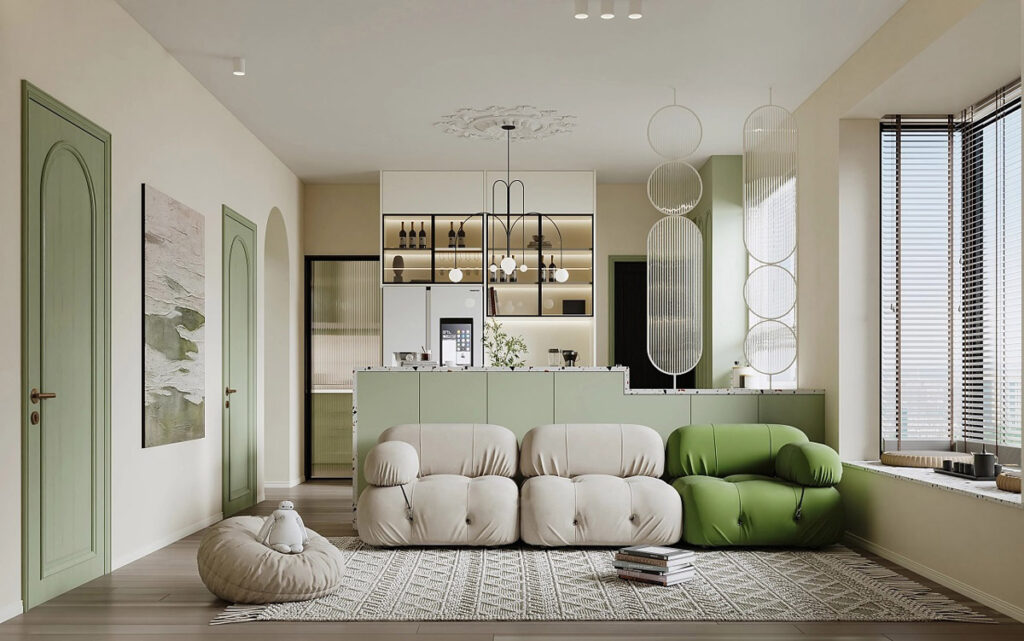 sage green interior design | Interior Design Ideas