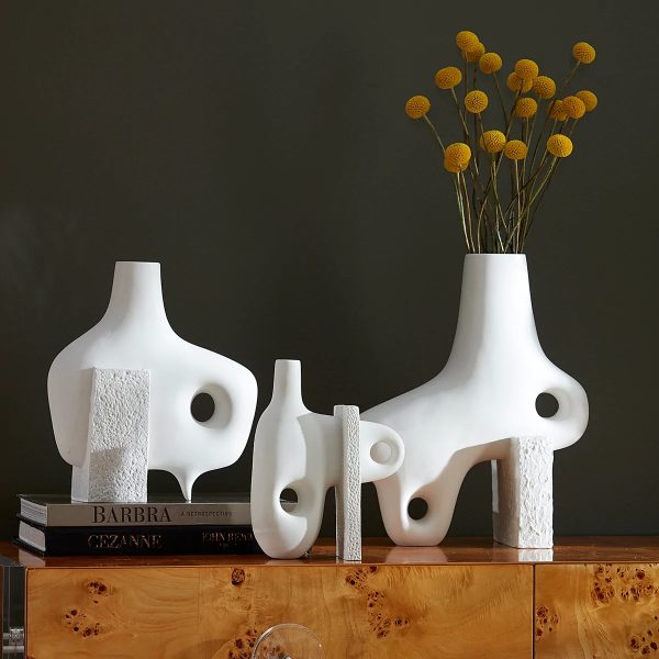 Handmade Ceramic Vase Creative Paper Bag Vase Home Decor 