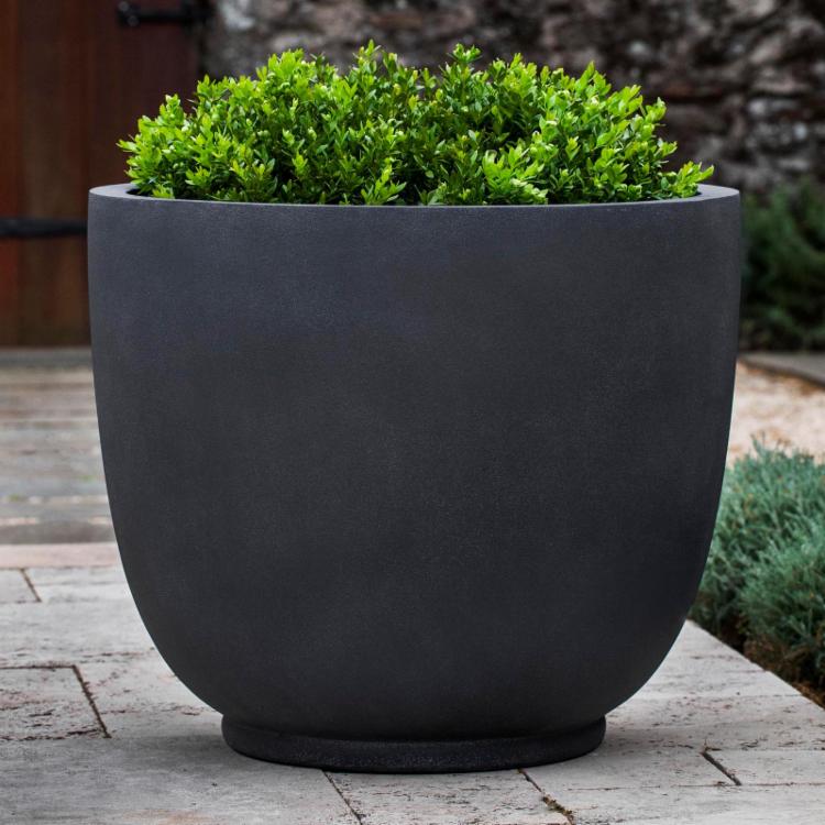 extra large outdoor planter pots with matte black finish lightweight ...
