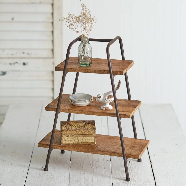 Table Top Display Shelves Tree Shaped Ladder Shelving For Tabletop