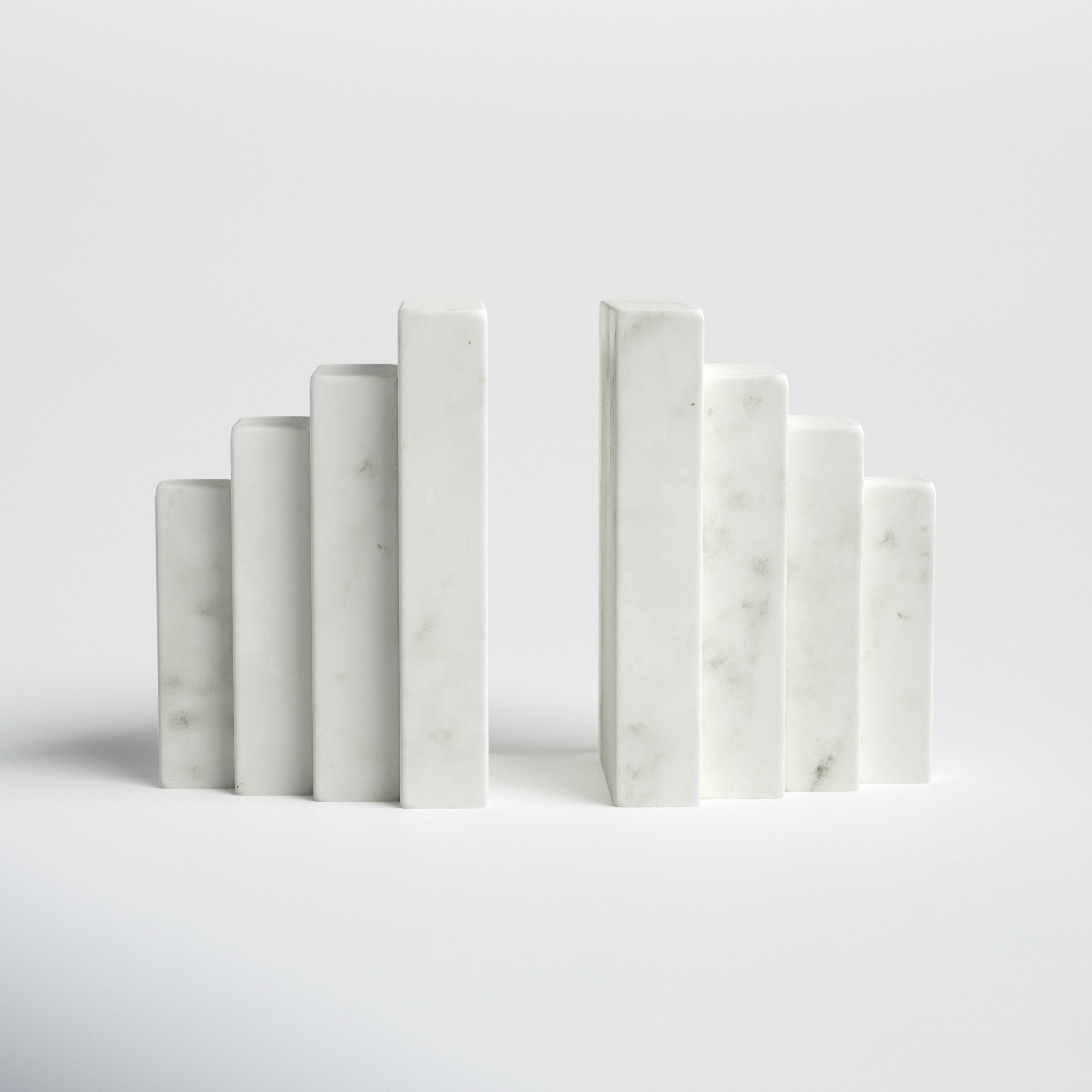 Architectural Marble Block Bookends