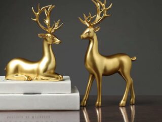 Product Of The Week: Gold Reindeer Figurines